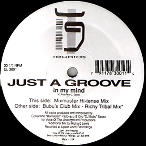 Just A Groove - In My Mind | Upper Level Records (UL 3001) - main Just A Groove - In My Mind | Upper Level Records (UL 3001) - main