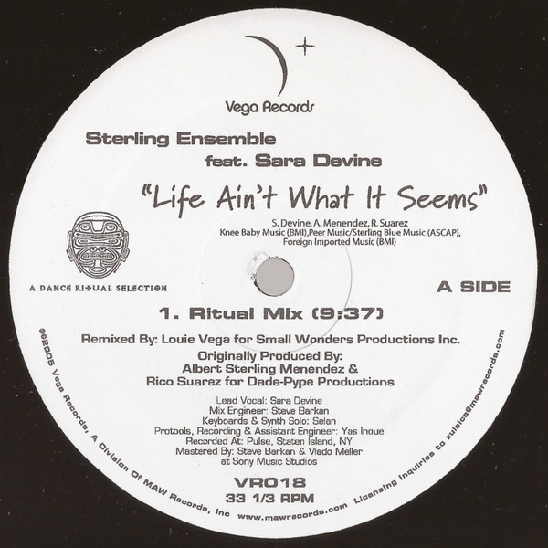 Sterling Ensemble Feat. Sara Devine - Life Ain't What It Seems | Vega Records (VR018)
