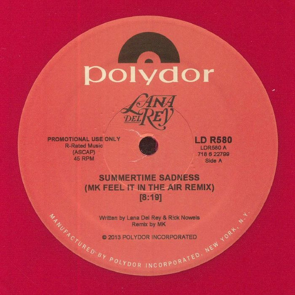 Lana Del Rey - Summertime Sadness (MK Remixes) | Polydor (LDR 580R) - main