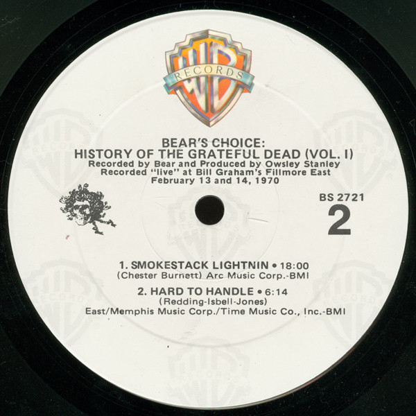 The Grateful Dead - History Of The Grateful Dead, Vol. 1 (Bear's Choice) | Warner Bros. Records (BS 2721) - 4