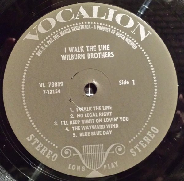 The Wilburn Brothers - I Walk The Line | Vocalion (VL 73889) - 3