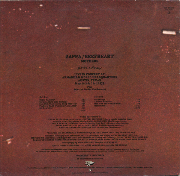 Frank Zappa / Captain Beefheart / The Mothers - Bongo Fury | DiscReet (DIS 59 209) - 2 Frank Zappa / Captain Beefheart / The Mothers - Bongo Fury | DiscReet (DIS 59 209) - 2