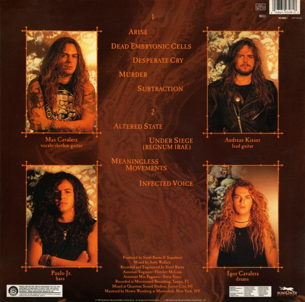 Sepultura - Arise | Roadracer Records (RO 9328-1) - 2
