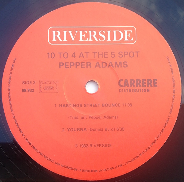 Pepper Adams Quintet - 10 To 4 At The 5-Spot | Riverside Records (RLP 12-265) - 4 Pepper Adams Quintet - 10 To 4 At The 5-Spot | Riverside Records (RLP 12-265) - 4