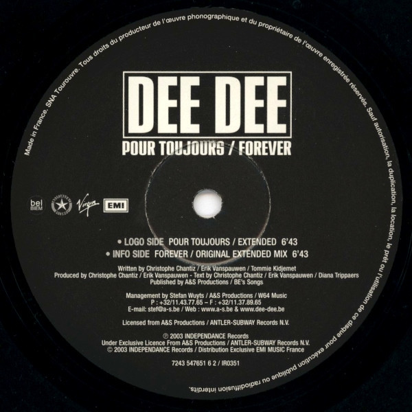 Dee Dee - Pour Toujours | Independance Records (IR0351) - 2 Dee Dee - Pour Toujours | Independance Records (IR0351) - 2