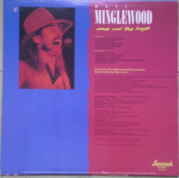Matt Minglewood - Me And The Boys | Savannah (SRL 9825) - 2 Matt Minglewood - Me And The Boys | Savannah (SRL 9825) - 2