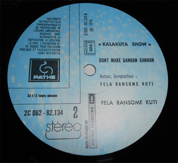 Fela Kuti & Africa 70 - Kalakuta Show | Pathé (2C 062 - 82.134) - 3