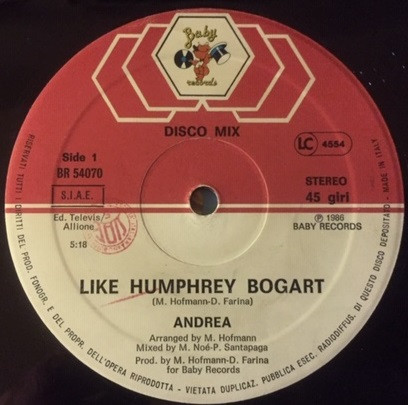 Andrea - Like Humphrey Bogart | Baby Records (BR 54070) - 2 Andrea - Like Humphrey Bogart | Baby Records (BR 54070) - 2