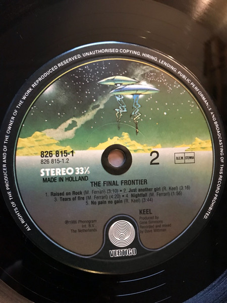 Keel - The Final Frontier | Vertigo (826 815-1) - 4