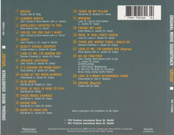 Various - Grease (The Original Soundtrack From The Motion Picture) | Polydor (P2 17998) - 2 Various - Grease (The Original Soundtrack From The Motion Picture) | Polydor (P2 17998) - 2