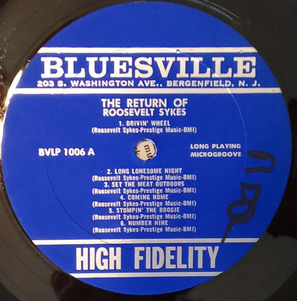 Roosevelt Sykes - The Return Of Roosevelt Sykes | Bluesville (BVLP 1006) - 3 Roosevelt Sykes - The Return Of Roosevelt Sykes | Bluesville (BVLP 1006) - 3