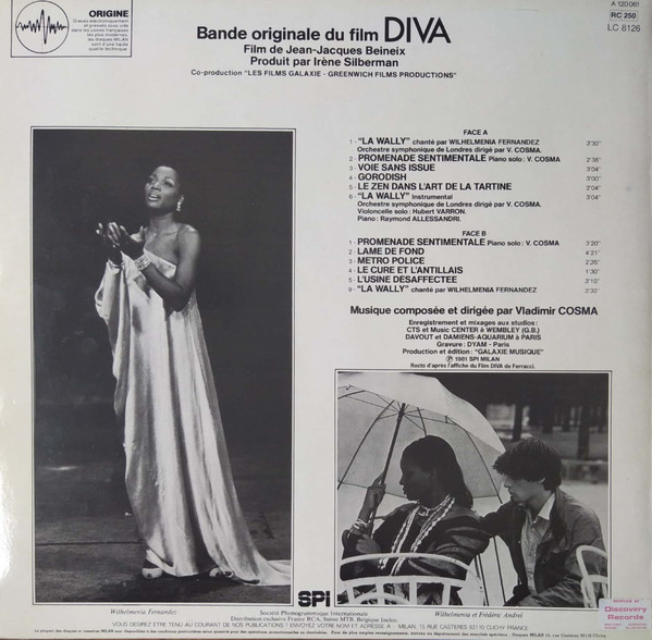 Vladimir Cosma - Diva (Bande Originale Du Film) | Milan (A 120 061) - 2 Vladimir Cosma - Diva (Bande Originale Du Film) | Milan (A 120 061) - 2