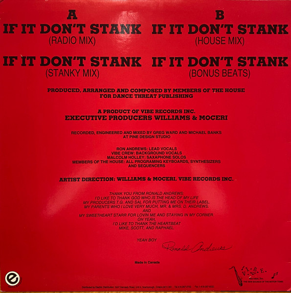 Ron Andrews - If It Don't Stank | Vibe Records (V-1002) - 2