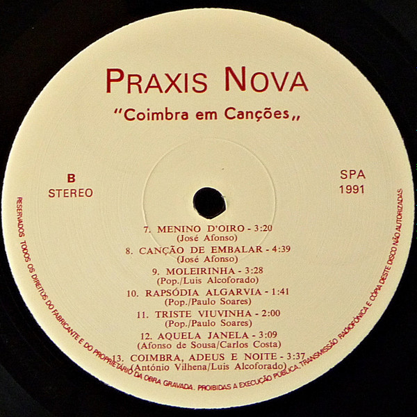 Praxis Nova - Coimbra Em Canções | Not On Label (none) - 4