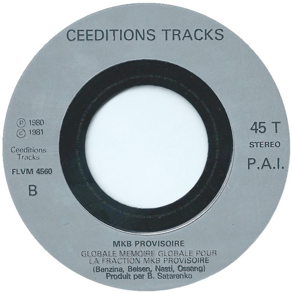 MKB Fraction Provisoire - Provenance France | Céeditions Tracks (FLVM 4560) - 4 MKB Fraction Provisoire - Provenance France | Céeditions Tracks (FLVM 4560) - 4