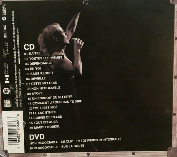 Marie-Chantal Toupin - Non Négociable : La Tournée | Les Disques Musicor (MQMCD2368) - 2
