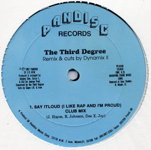 The Third Degree - Say It Loud | Pandisc (PD-024) - 2
