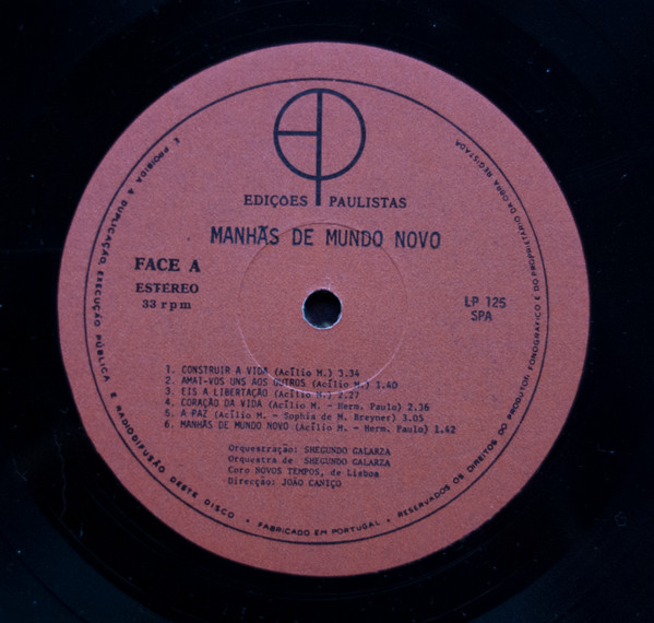 Acílio Mendes - Manhãs De Mundo Novo | Edições Paulistas Discos (LP 125) - 3