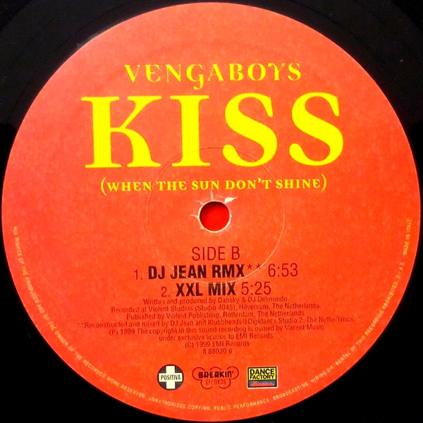 Vengaboys - Kiss (When The Sun Don't Shine) | Positiva (8 88020 6) - 4 Vengaboys - Kiss (When The Sun Don't Shine) | Positiva (8 88020 6) - 4