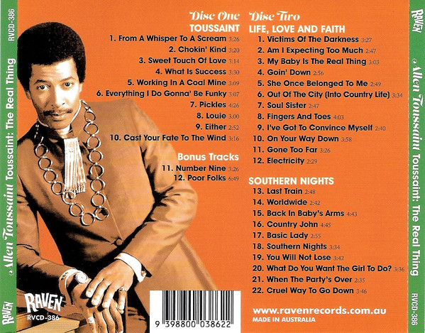 Allen Toussaint - Toussaint: The Real Thing (1970-75) | Raven Records (RVCD-386) - 2