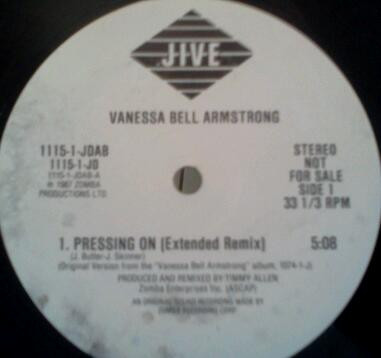 Vanessa Bell Armstrong - Pressing On | Jive (1115-1-JDAB) - 2