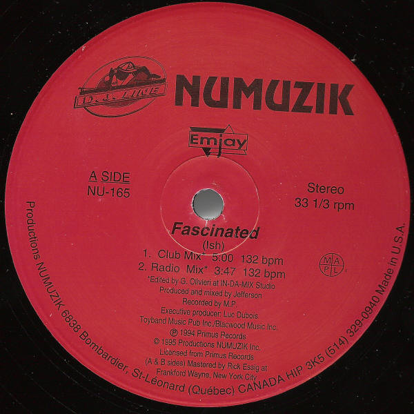 Emjay - Fascinated | Numuzik Inc. (NU-165) - main Emjay - Fascinated | Numuzik Inc. (NU-165) - main