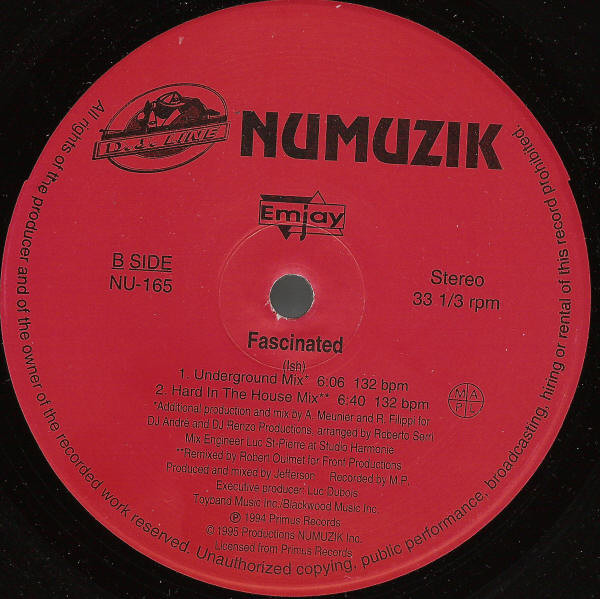 Emjay - Fascinated | Numuzik Inc. (NU-165) - 3 Emjay - Fascinated | Numuzik Inc. (NU-165) - 3