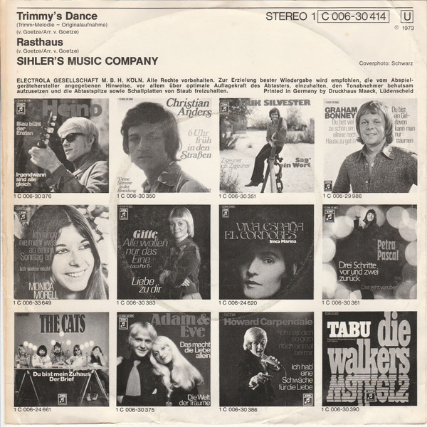 Sihler's Music Company - Trimmy's Dance | Columbia (1C 006-30 414) - 2