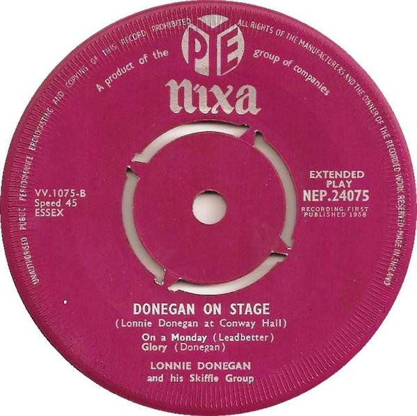 Lonnie Donegan's Skiffle Group - Donegan On Stage - Lonnie Donegan At Conway Hall | Nixa (NEP 24075) - 4 Lonnie Donegan's Skiffle Group - Donegan On Stage - Lonnie Donegan At Conway Hall | Nixa (NEP 24075) - 4