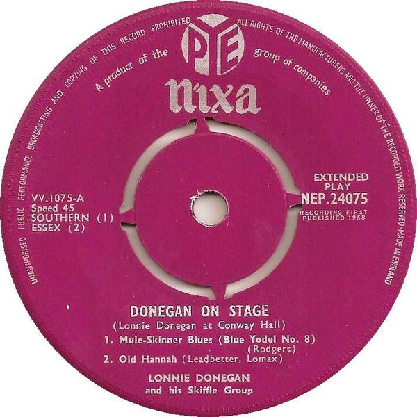 Lonnie Donegan's Skiffle Group - Donegan On Stage - Lonnie Donegan At Conway Hall | Nixa (NEP 24075) - 3 Lonnie Donegan's Skiffle Group - Donegan On Stage - Lonnie Donegan At Conway Hall | Nixa (NEP 24075) - 3