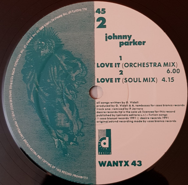Johnny Parker - Love It Forever | Desire Records (WANTX 43) - 4