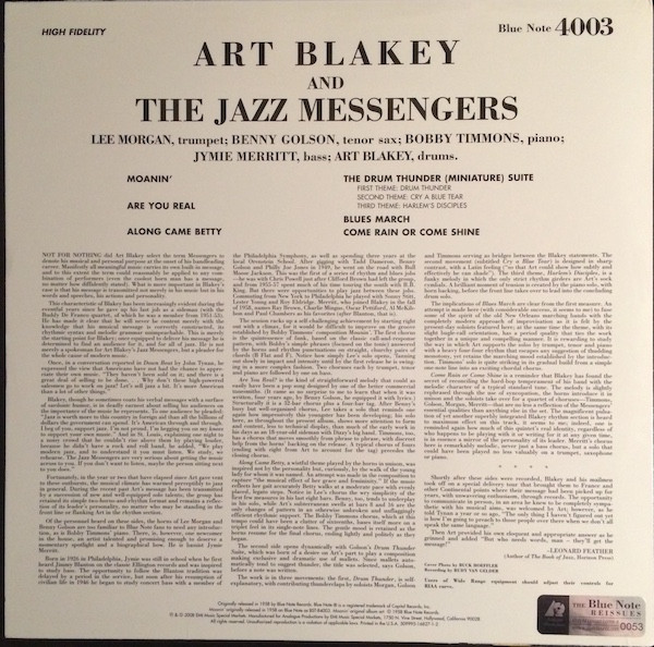 Art Blakey & The Jazz Messengers - Moanin' | Analogue Productions (AP 84003) - 2