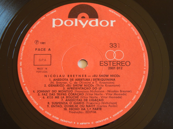 Nicolau Breyner - Eu Show Nico | Polydor (2901012) - 2