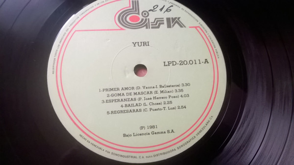 Yuri - Yuri | Disk (LPD - 20.011) - 3 Yuri - Yuri | Disk (LPD - 20.011) - 3