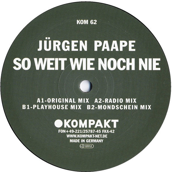 Jürgen Paape - So Weit Wie Noch Nie | Kompakt (KOM 62)