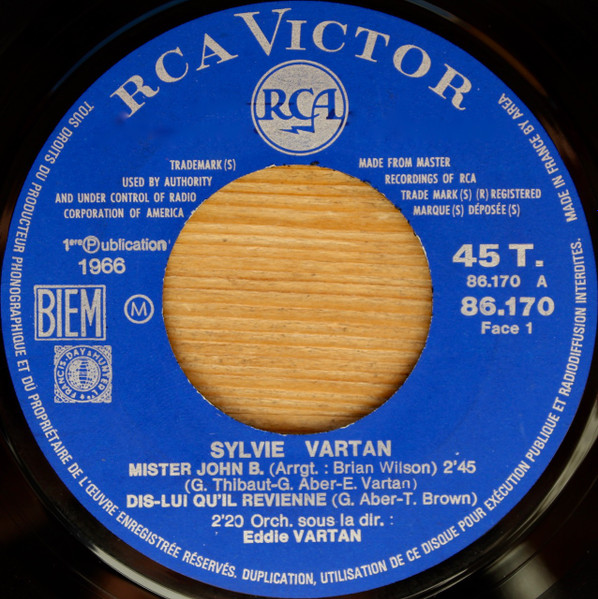 Sylvie Vartan - Mister John B. | RCA Victor (86.170) - 3 Sylvie Vartan - Mister John B. | RCA Victor (86.170) - 3