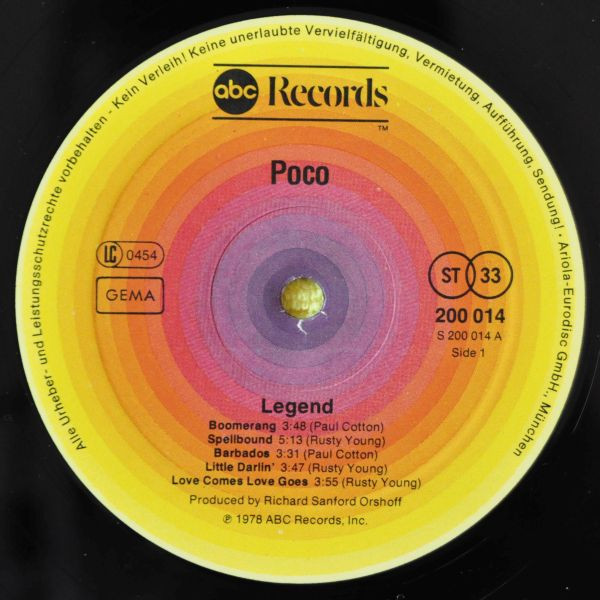 Poco - Legend | ABC Records (200 014) - 3 Poco - Legend | ABC Records (200 014) - 3
