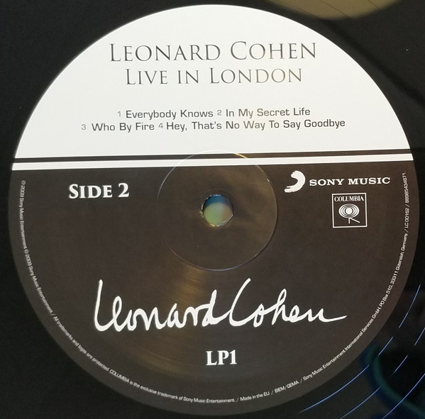 Leonard Cohen - Live In London | Columbia (88985434871) - 3