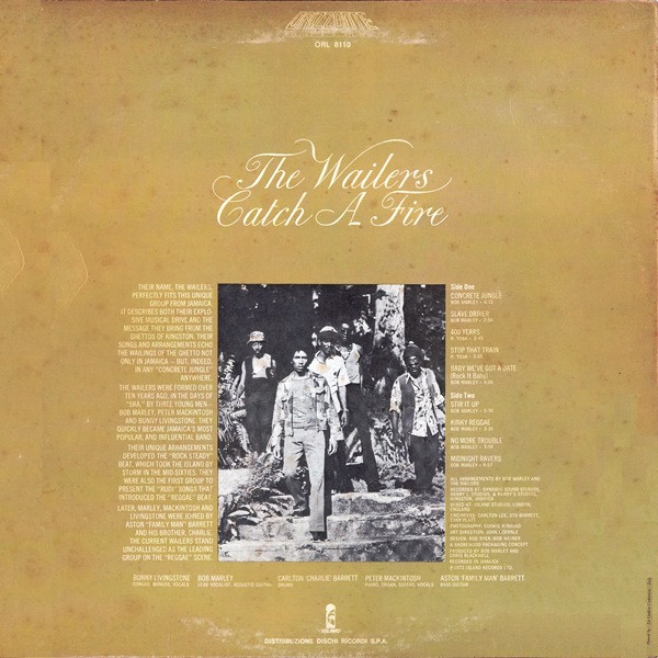 Bob Marley & The Wailers - Catch A Fire | Island Records (ORL 8110) - 2 Bob Marley & The Wailers - Catch A Fire | Island Records (ORL 8110) - 2