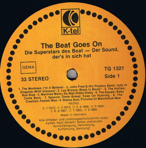 Various - The Beat Goes On.. | K-Tel (TG 1321) - 2