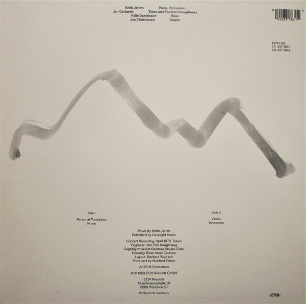 Keith Jarrett - Personal Mountains [Vinyl] | ECM Records (ECM 1382) - 2