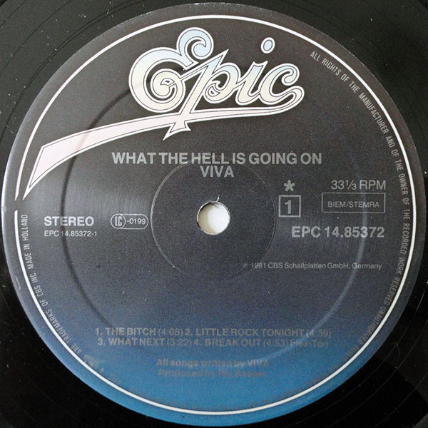 Viva - What The Hell Is Going On | Epic (EPC 14.85372) - 3