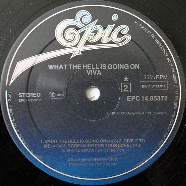 Viva - What The Hell Is Going On | Epic (EPC 14.85372) - 4