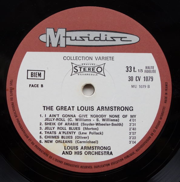 Louis Armstrong And His Orchestra - The Great Louis Armstrong | Musidisc (30 CV 1079) - 4