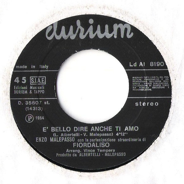 Enzo Malepasso - Fiordaliso - È Bello Dire Anche Ti Amo | Durium (Ld AI 8190) - 3