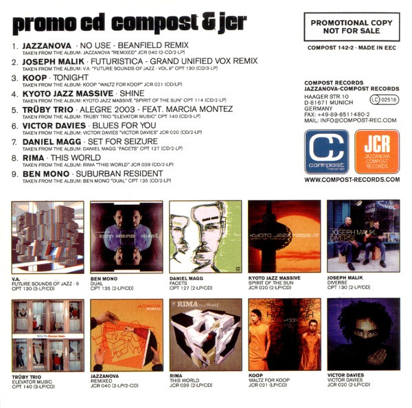 Various - Promo CD Compost & JCR | Compost Records (COMPOST 142-2) - 2