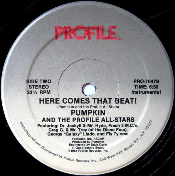 Pumpkin And The Profile All-Stars - Here Comes That Beat! | Profile Records (PRO-7047) - 2 Pumpkin And The Profile All-Stars - Here Comes That Beat! | Profile Records (PRO-7047) - 2
