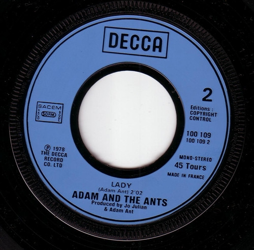 Adam And The Ants - Young Parisians | Decca (100 109) - 4