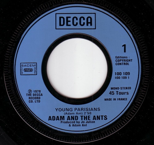 Adam And The Ants - Young Parisians | Decca (100 109) - 3