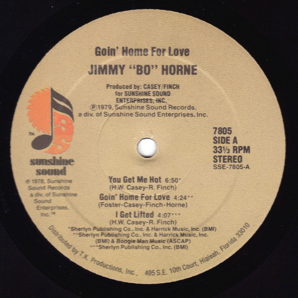 Jimmy "Bo" Horne - Goin' Home For Love | Sunshine Sound (7805) - 2 Jimmy "Bo" Horne - Goin' Home For Love | Sunshine Sound (7805) - 2